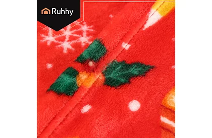 Flanelowy koc z motywem świątecznym 150 x 200 cm