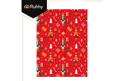 Flanelowy koc z motywem świątecznym 150 x 200 cm