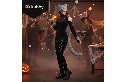 Kostium karnawałowy kota 4 w 1 – szary