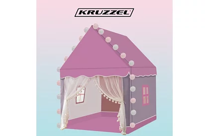 Namiot dziecięcy z oświetleniem LED – różowy