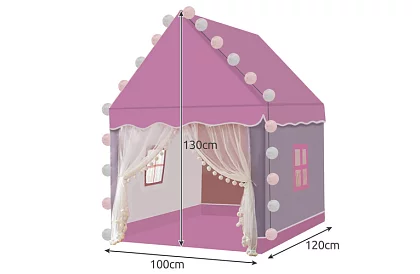 Namiot dziecięcy z oświetleniem LED – różowy