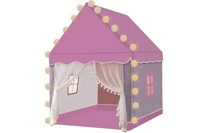 Namiot dziecięcy z oświetleniem LED – różowy
