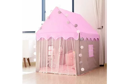 Namiot dziecięcy z oświetleniem LED – różowy