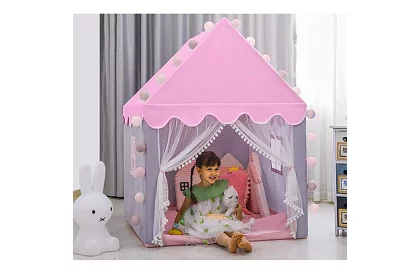 Namiot dziecięcy z oświetleniem LED – różowy