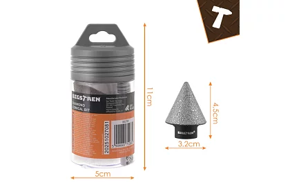 Diamentowa frezarka stożkowa 35 mm, M14