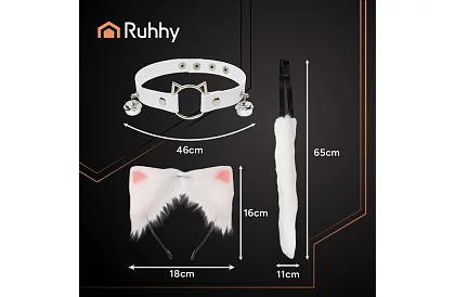 Kostium kota 3 w 1 - biały