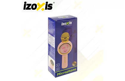 Mikrofon karaoke bezprzewodowy Bluetooth – różowy
