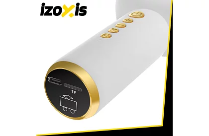 Mikrofon karaoke bezprzewodowy Bluetooth – biały