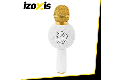Mikrofon karaoke bezprzewodowy Bluetooth – biały