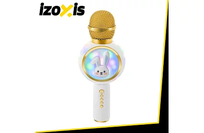 Mikrofon karaoke bezprzewodowy Bluetooth – biały