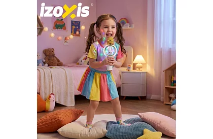 Mikrofon karaoke bezprzewodowy Bluetooth – biały