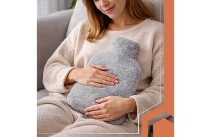 Termofor z pokryciem z pluszu – gumowy podgrzewacz wody 1,8 l