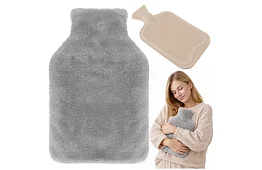 Termofor z pokryciem z pluszu – gumowy podgrzewacz wody 1,8 l