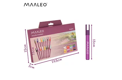 Markery dekoracyjne akrylowe – zestaw 16 szt.