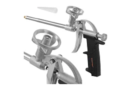 Montażowy metalowy pistolet do pianki z regulowanym przepływem