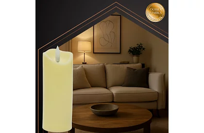 Świeca LED z efektem płomienia 15×5 cm