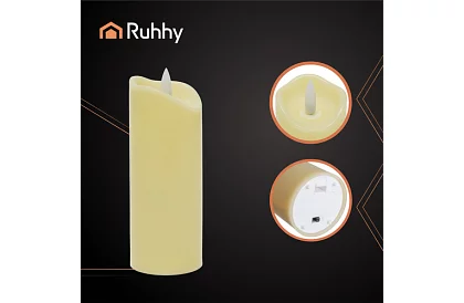 Świeca LED z efektem płomienia 15×5 cm