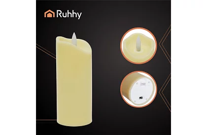 Świeczki LED zestaw z efektem płomienia 12,5 cm – 4 sztuki