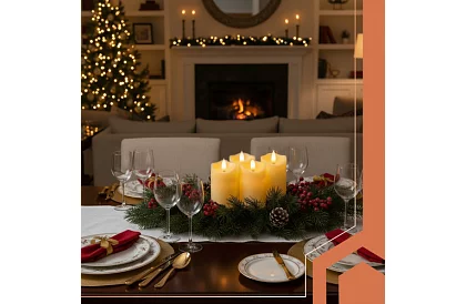 Świeczki LED zestaw z efektem płomienia 12,5 cm – 4 sztuki