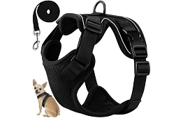 Beztlakowy szelki dla psów i kotów z linką – Rozmiar XS