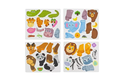 Magnetyczna książeczka z puzzlami - Afrykańskie zwierzęta