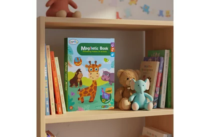Magnetyczna książeczka z puzzlami - Afrykańskie zwierzęta