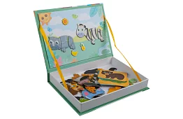 Magnetyczna książeczka z puzzlami - Afrykańskie zwierzęta