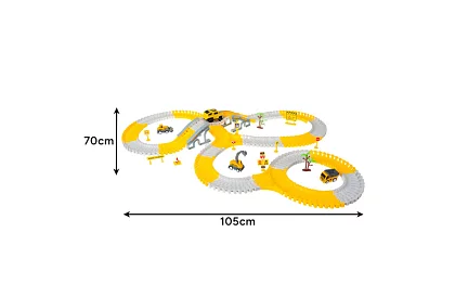 Tor wyścigowy z elastycznymi samochodzikami
