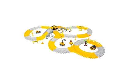 Tor wyścigowy z elastycznymi samochodzikami