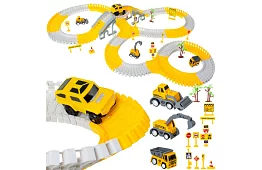 Tor wyścigowy z elastycznymi samochodzikami