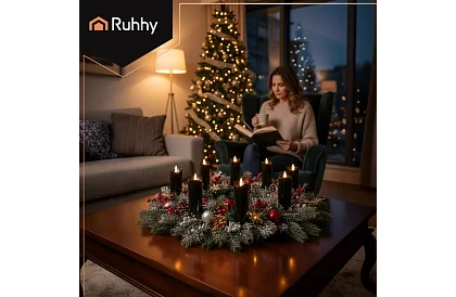 LED czarne świece z efektem płomienia 15 x 5 cm – zestaw 12 sztuk