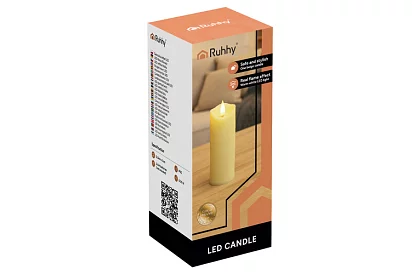 Świeca LED z efektem płomienia 15×5 cm