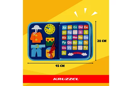 Książka sensoryczna Montessori - niebieska