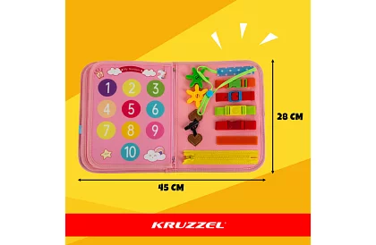 Książka sensoryczna Montessori - różowa