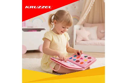 Książka sensoryczna Montessori - różowa