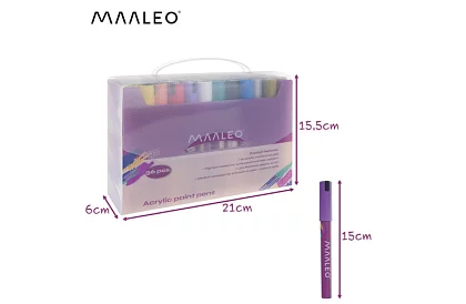 Markery dekoracyjne akrylowe – zestaw 36 kolorów