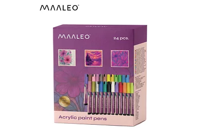 Markery dekoracyjne akrylowe – zestaw 24 kolorów