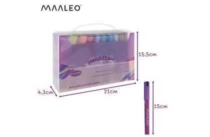 Markery dekoracyjne akrylowe – zestaw 24 kolorów