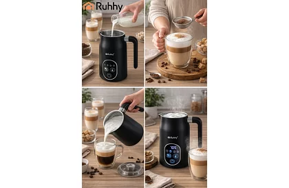 Elektryczny spieniacz do mleka z wyświetlaczem LED - 500 W