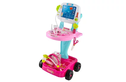 Zestaw lekarski z wózkiem - mały lekarz