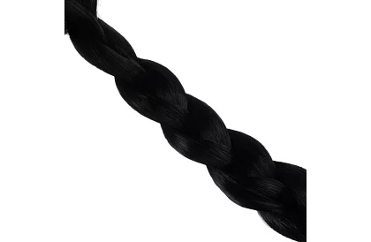 Długa czarna peruka z warkoczami - Wednesday