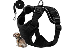 Bezpłatny uprząż dla psów i kotów z smyczą – Rozmiar M