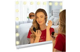 Lustro kosmetyczne z oświetleniem LED 80 × 62 cm