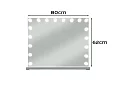 Lustro kosmetyczne z oświetleniem LED 80 × 62 cm