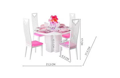 Meble do domku dla lalek – Zestaw 43 sztuki