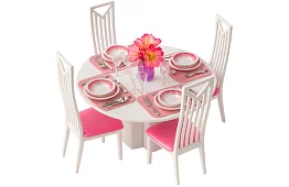 Meble do domku dla lalek – Zestaw 43 sztuki