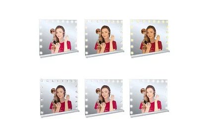 Lustro kosmetyczne z oświetleniem LED 58 × 46 cm