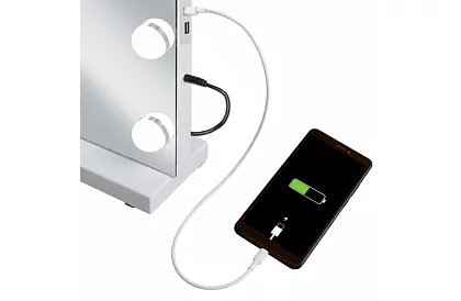 Lustro kosmetyczne z oświetleniem LED 58 × 46 cm