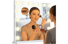 Lustro kosmetyczne z oświetleniem LED 58 × 46 cm