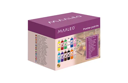 Farby plakatowe 12 x 500 ml – 12 odcieni